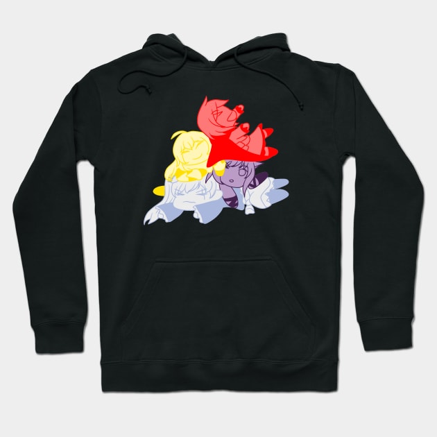 RWBY Chibi Dogpile Hoodie by GrungeNerdDesigns